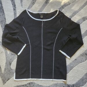 Black Grace Scoop Neck Rayon Sweater